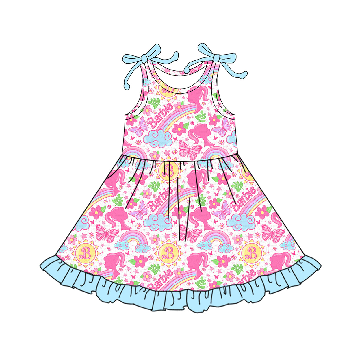 4.4GSD2463 Rainbow Princess Suspender Dress