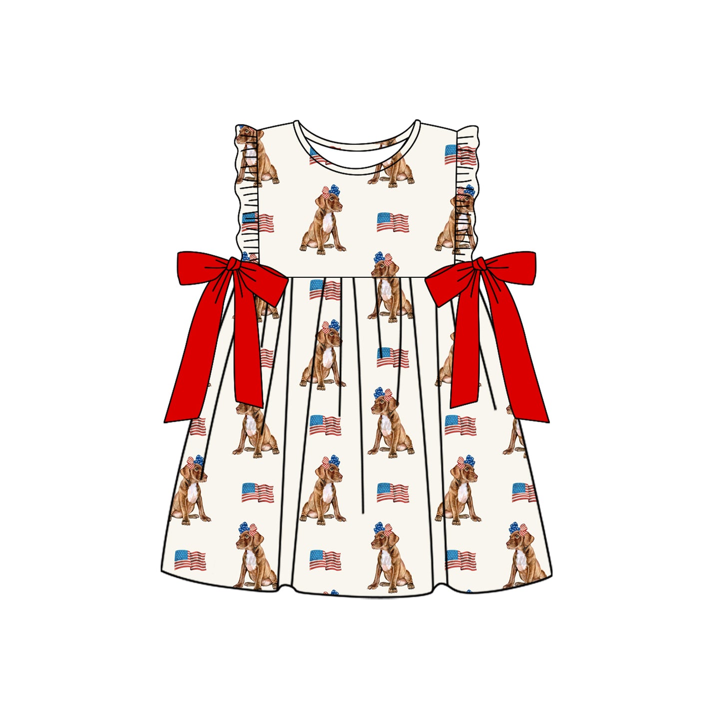 4.4GSD246 Fourth of July Summer Dress