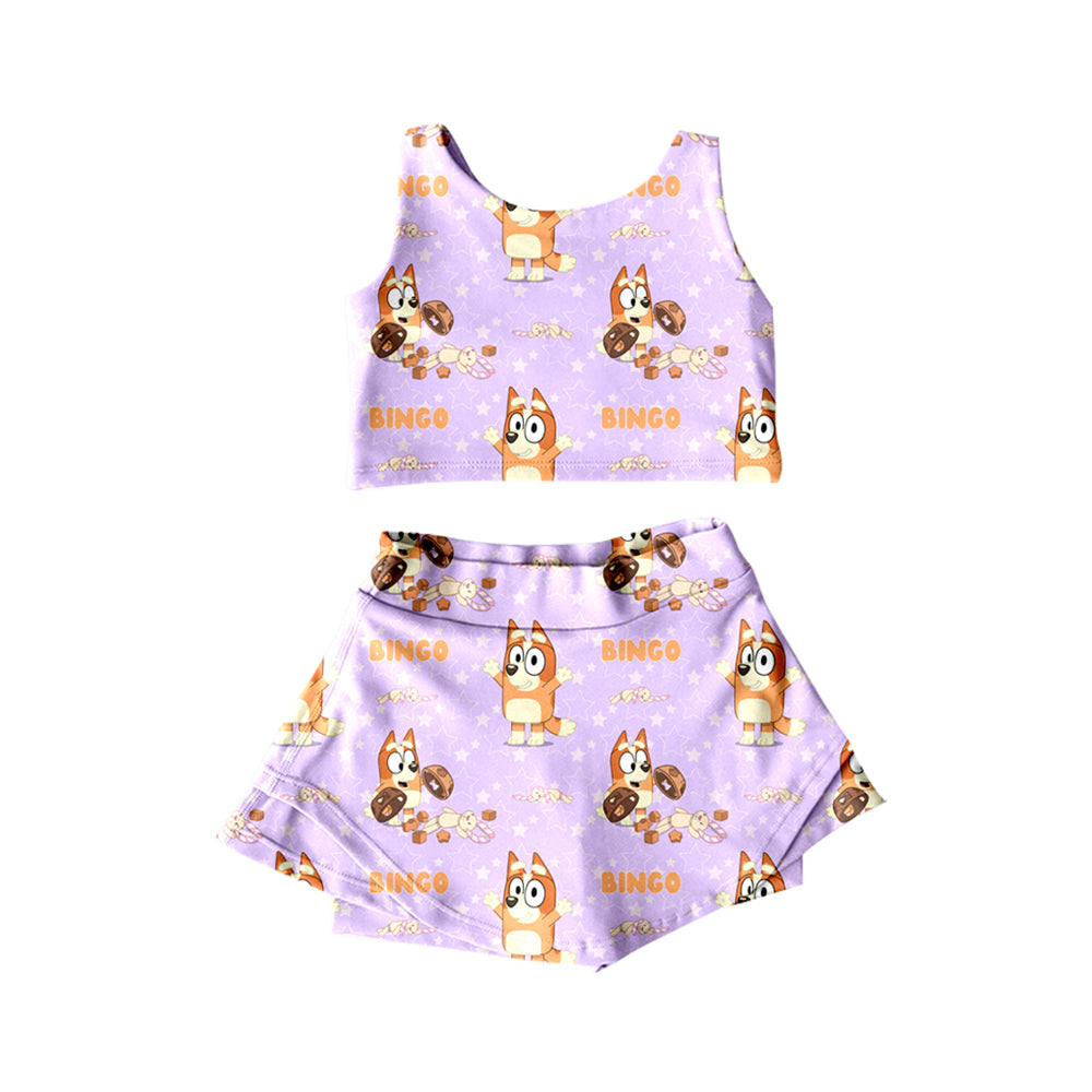 4.14 GSD25010bluey yoga short-sleeved skirt
