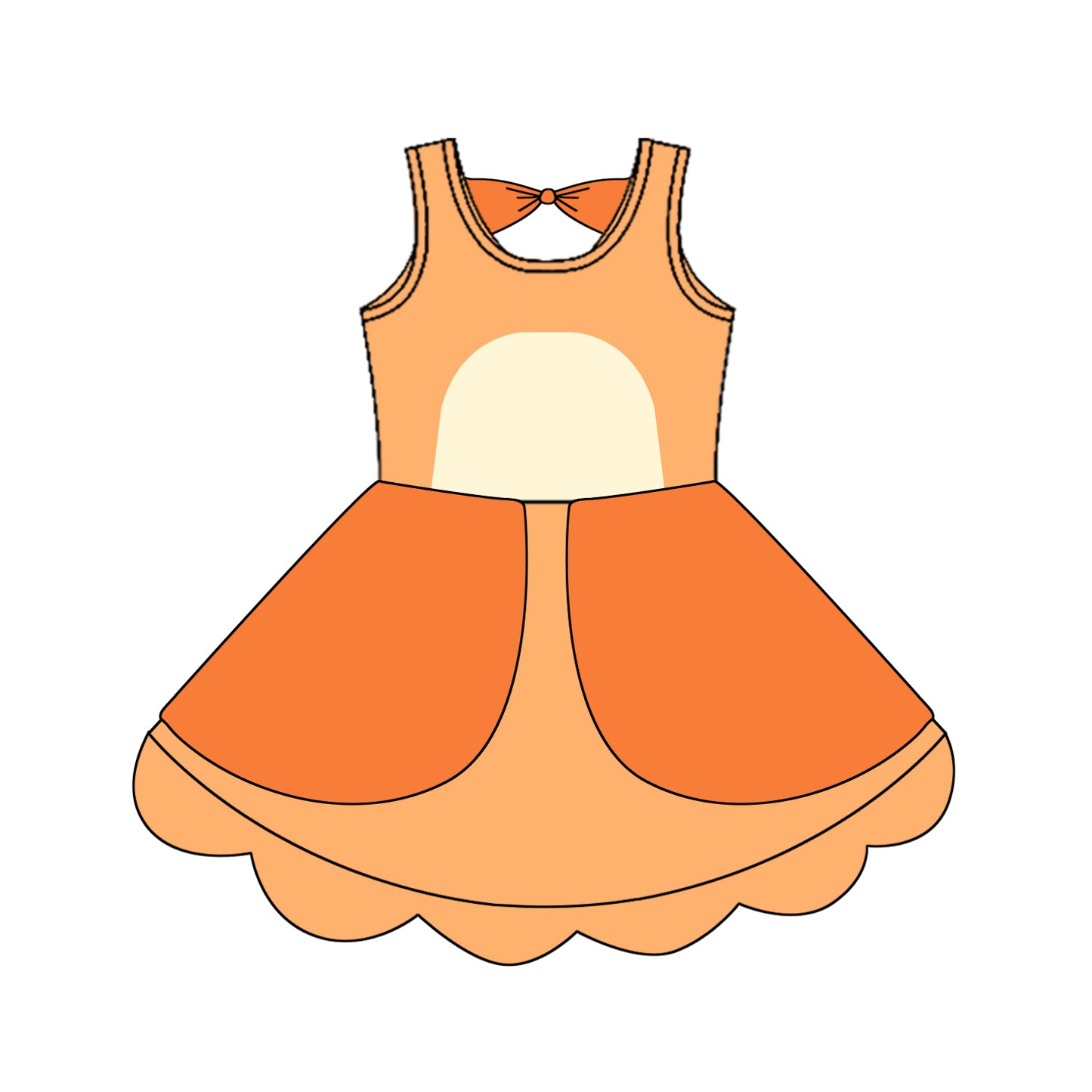 4.15GSD203 Orange Dress