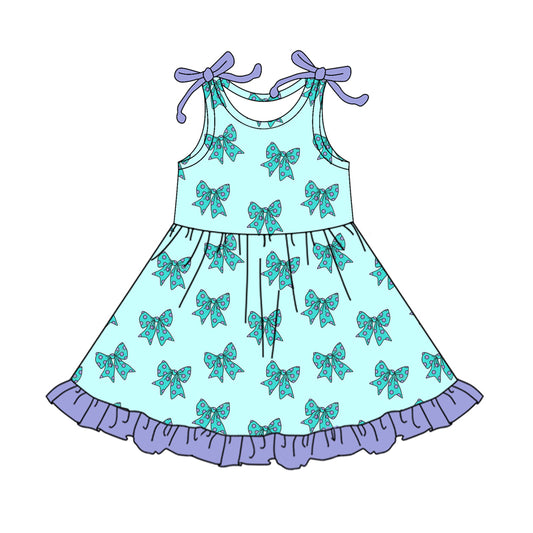 6.4GSD2523 Blue Bow Dress