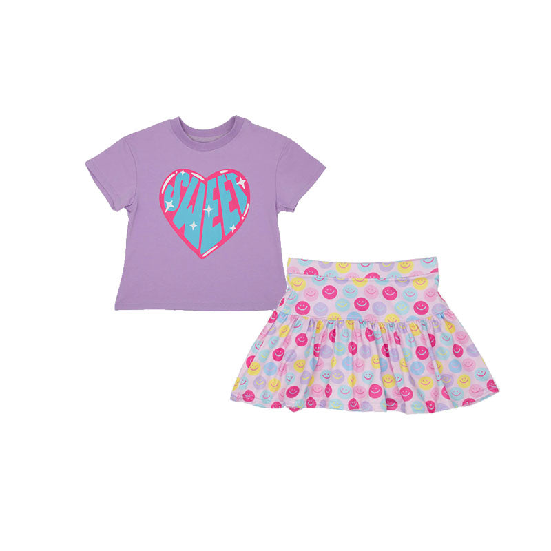 5.1GSD2550 Purple Love Shorts Set