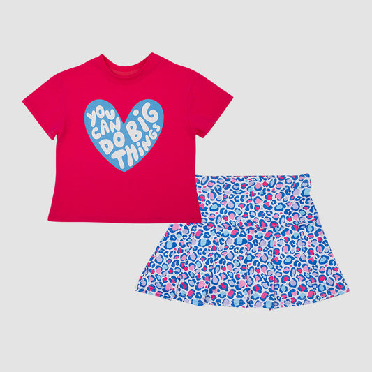 5.1GSD2552 Love Red Flower Girl Summer Suit