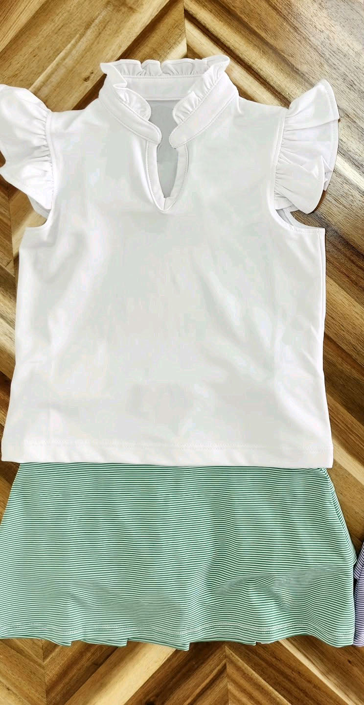 5.1GSD2554 White short-sleeved summer suit