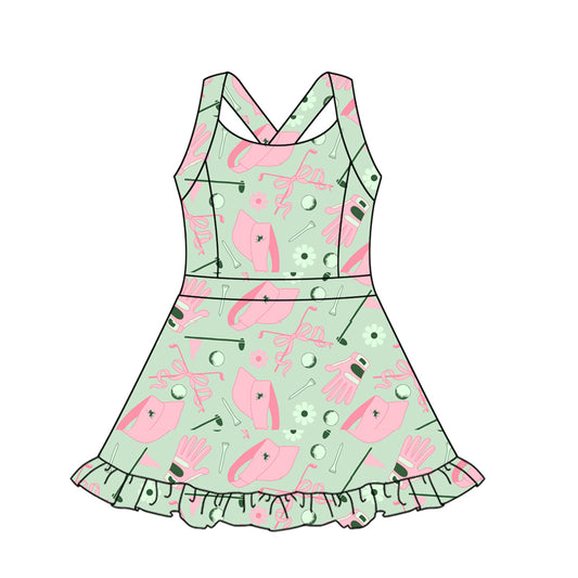 5.10 GSD25669 Green Golf Club Yoga Dress
