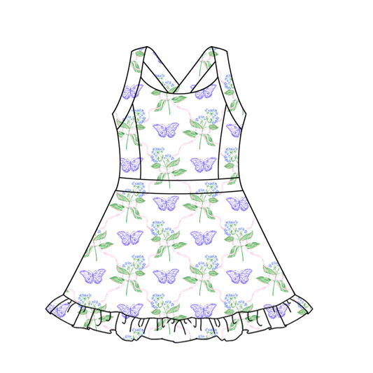 5.10 GSD25671 Blue Hydrangea Yoga Dress