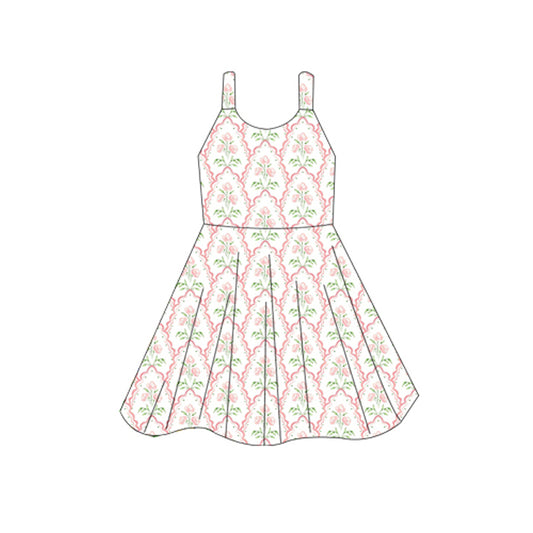 5.27GSD2600 Pink tulip suspender dress