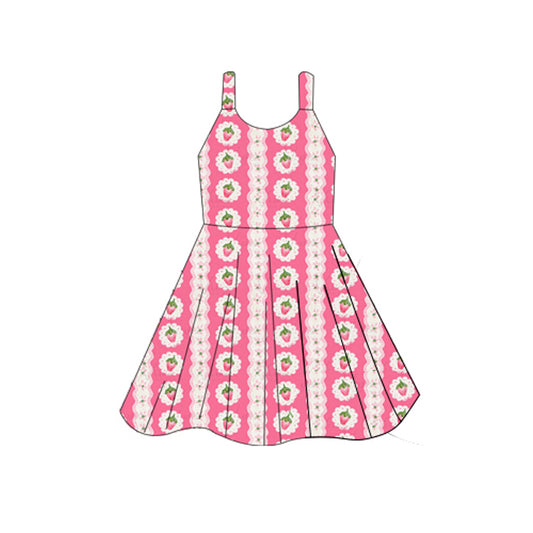 5.27GSD2602 Strawberry Red Suspender Dress