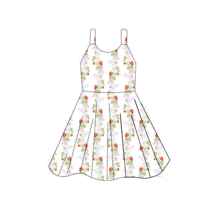5.27GSD2603 Strawberry Bow Sling Dress