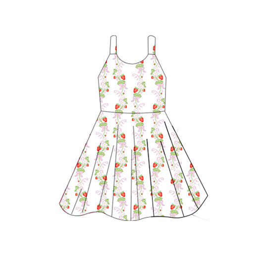 5.27GSD2603 Strawberry Bow Sling Dress