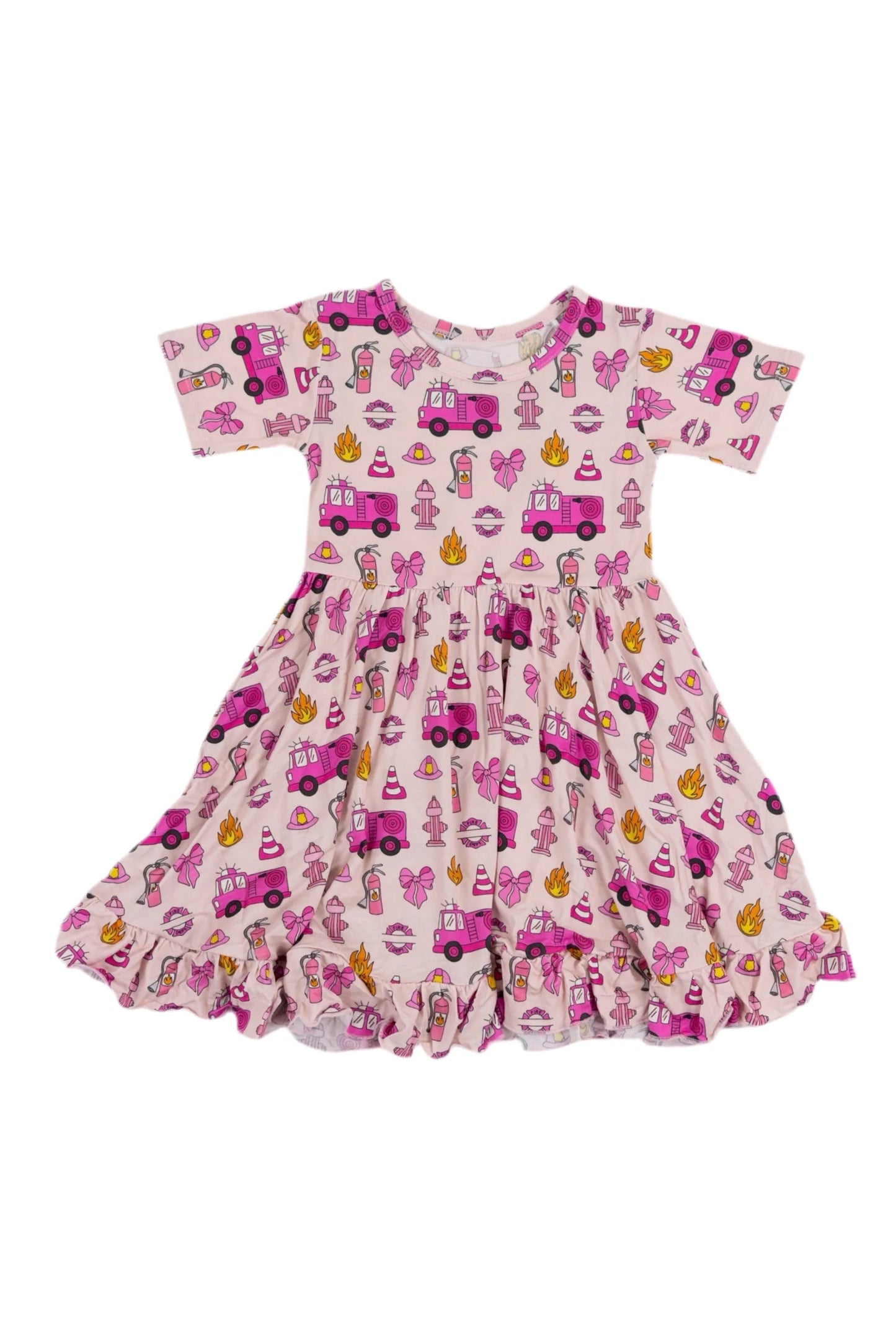 5.27GSD2608 Car Flame Short Sleeve Dress