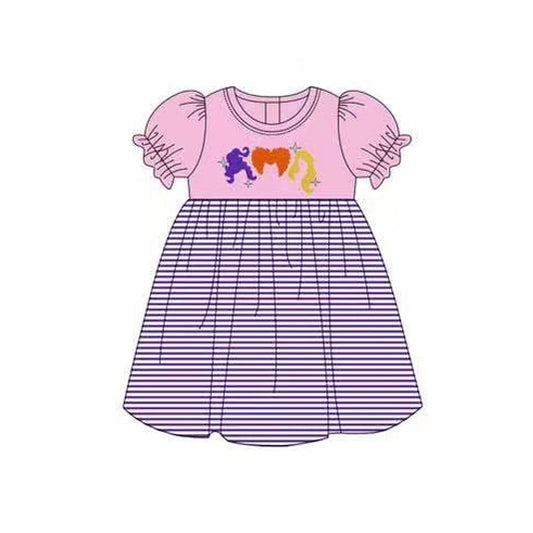 5.27GSD2611 Purple Striped Dress