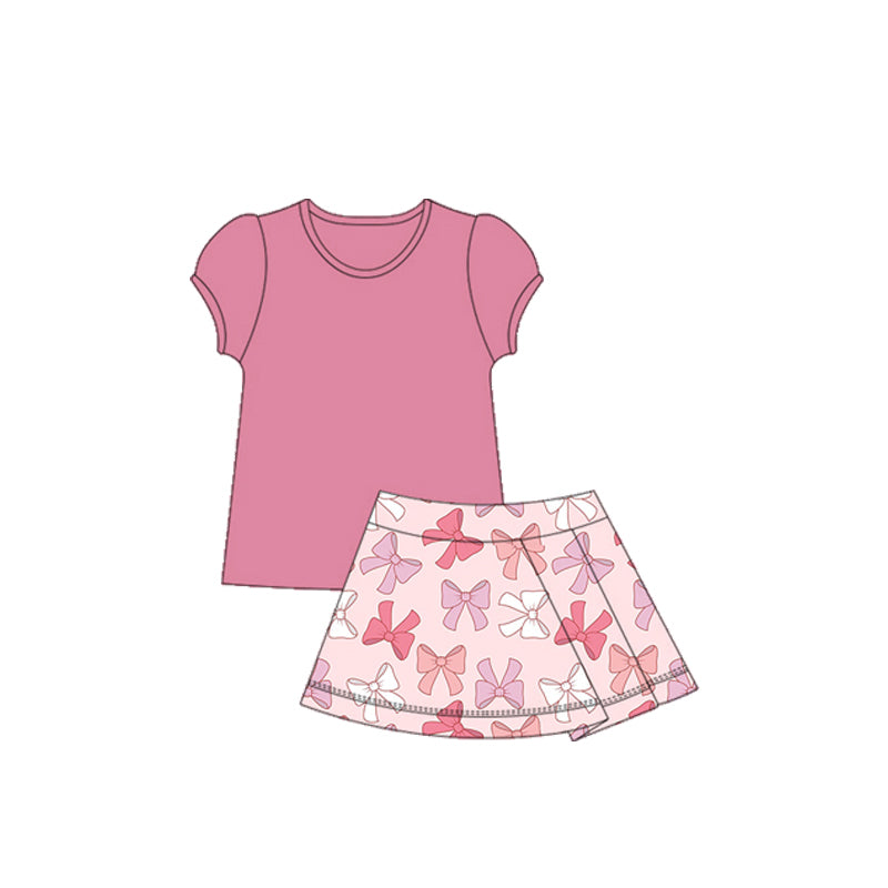 5.27GSD2620 Rose Red Bow Yoga Set
