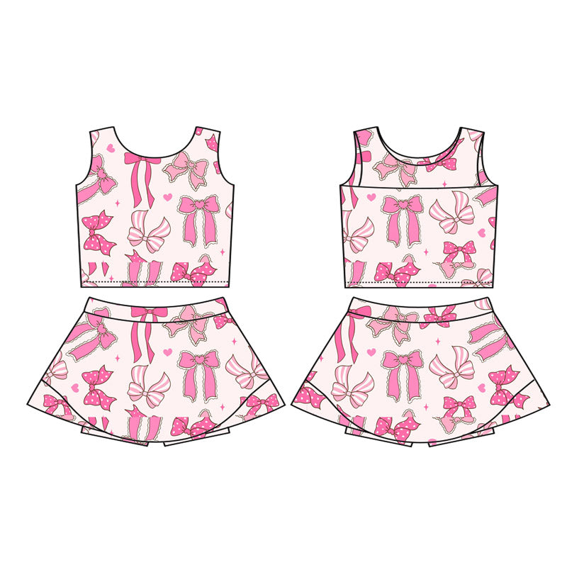 5.27GSD2624 Bow Pink Yoga Set