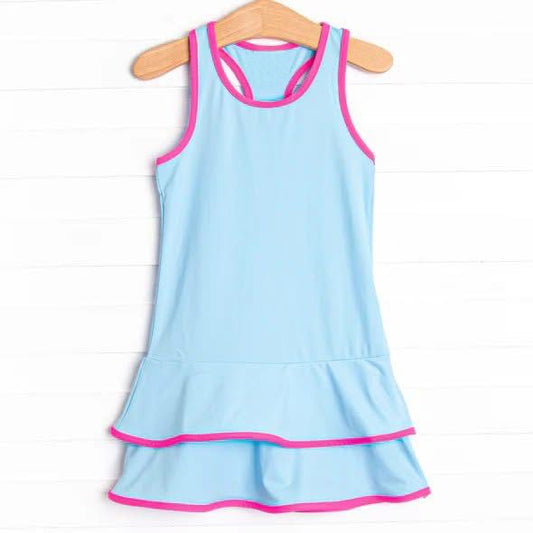 5.27GSD2631 Blue Sleeveless Yoga Dress
