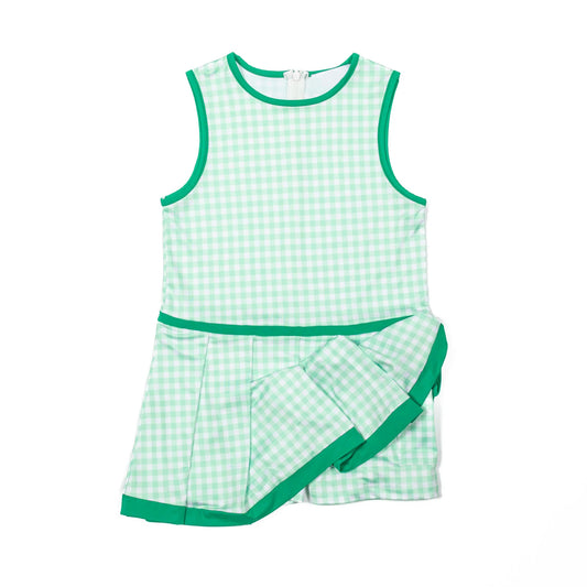 5.27GSD2632 Green Sleeveless Yoga Dress
