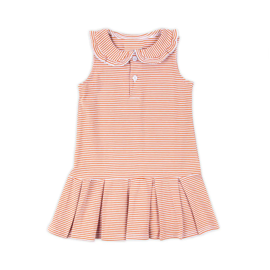 5.28GSD2637 Pink Striped Short Sleeve Dress