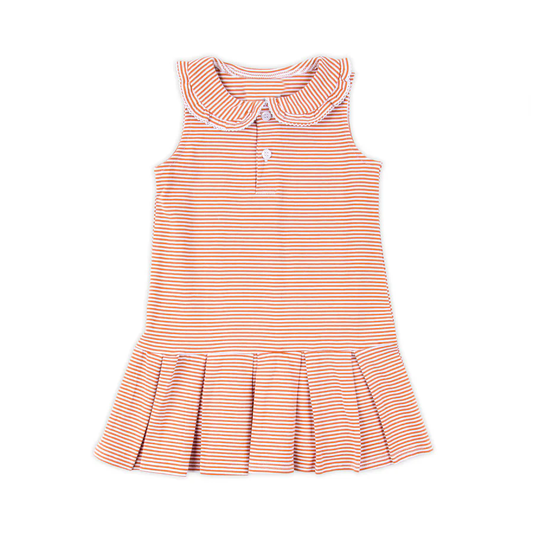 5.28GSD2637 Pink Striped Short Sleeve Dress