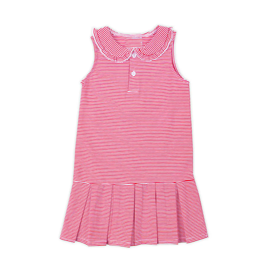 5.28GSD2638 Rose Striped Short Sleeve Dress