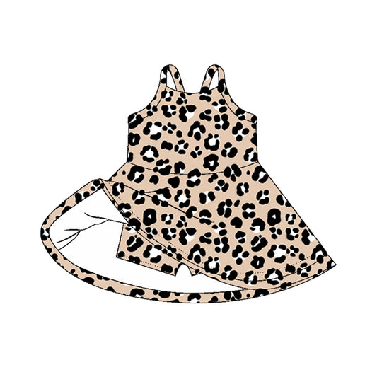 6.2GSD2650 Leopard print suspender dress