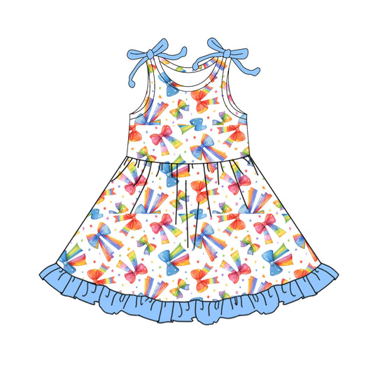 6.2GSD2654 Colorful Bowknot Suspender Dress