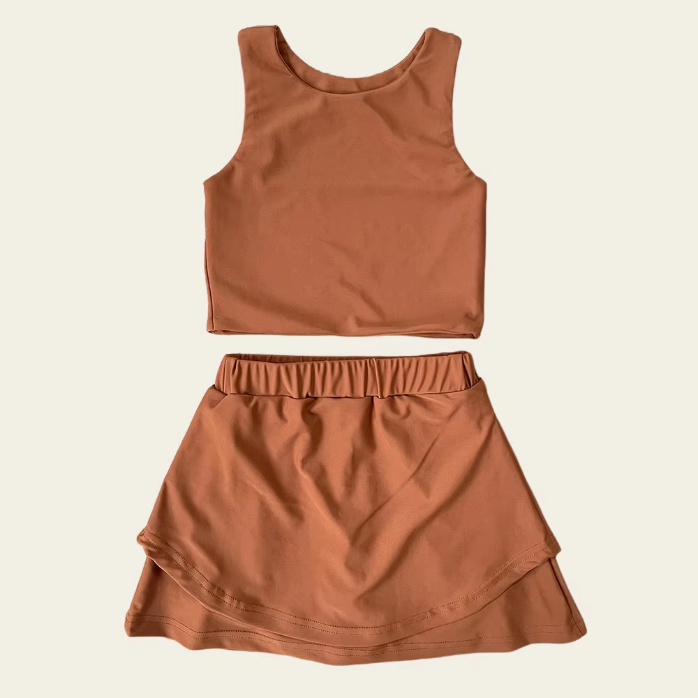 6.2GSD2665 Brown Girls Yoga Suit