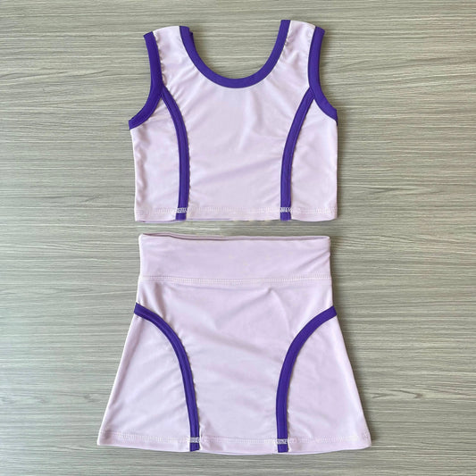 6.2GSD2673 Purple Girls Vest Yoga Suit