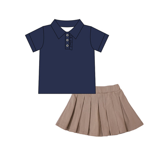 6.7GSD296 Cotton Girls Short Sleeve Suit