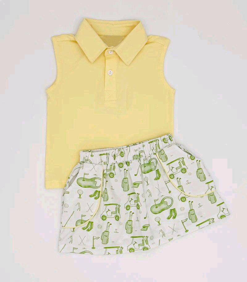 6.7GSD2698 Yellow Girl Fashion Suit