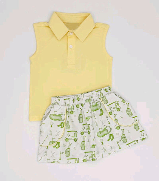 6.7GSD2698 Yellow Girl Fashion Suit