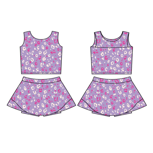6.11GSD272 Purple Leopard Yoga Set