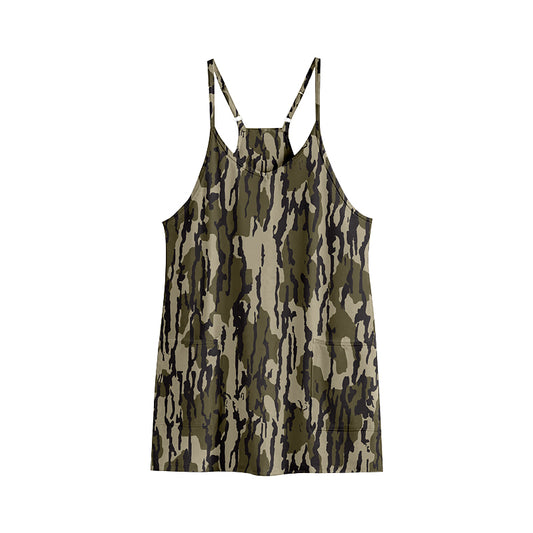 6.20GSD2720 Dark grey camouflage shoulder strap yoga jumpsuit