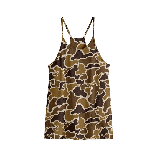 6.20GSD2722 Brown camouflage shoulder strap yoga jumpsuit