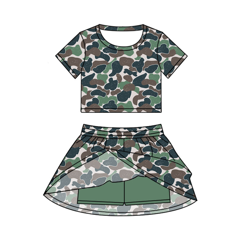 6.20GSD2726 Cyan camouflage short-sleeved suit