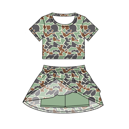 6.20GSD2727 Green camouflage short-sleeved suit