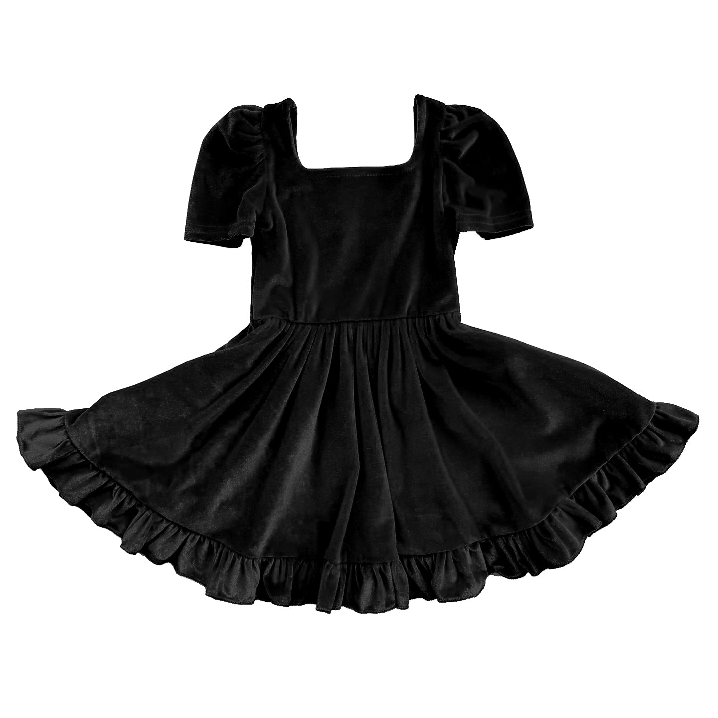 7.29GSD2766 Black short-sleeved dress