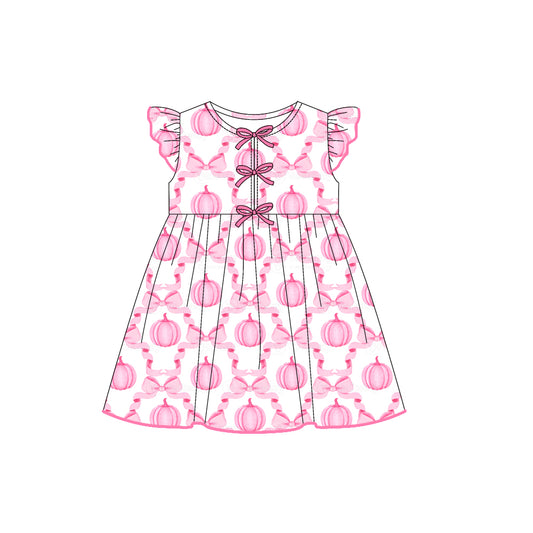 7.29GSD2768 Pink Pumpkin Fly Sleeve Dress