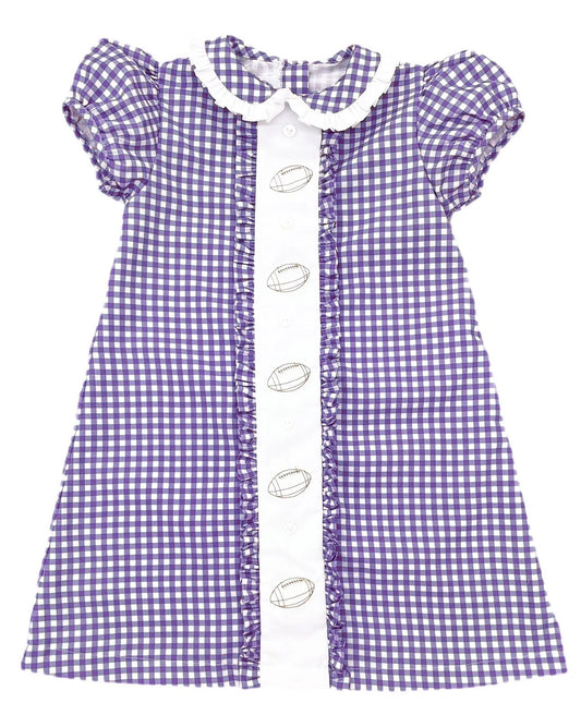 X827 GSD2799 plaid purple dress