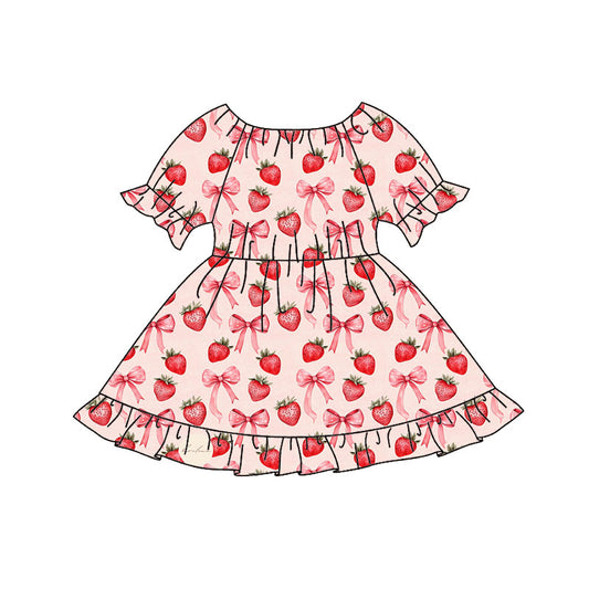 X929 GSD2837 Strawberry Bow Dress