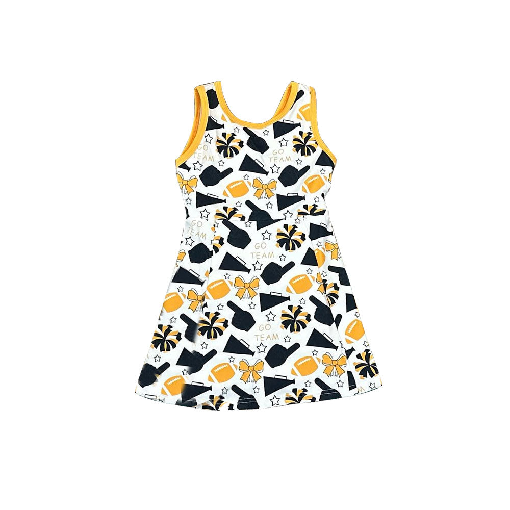 X927 GSD2845 Orange Bow Dress