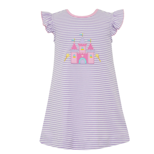 X10.29 GSD2859 Castle Purple Striped Dress