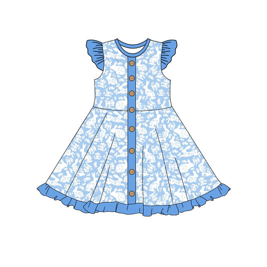 X10.29 GSD2862 Blue Rabbit Floral Dress