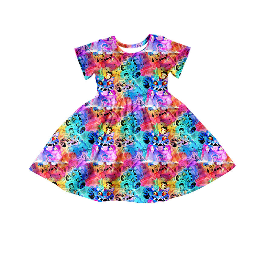 X10.14 GSD2921 Cartoon Puppy Pink Dress