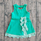 GSD3029Baby Girls Green Sleeveless Yoga Shorts Bows Knee Length Dresses Preorder