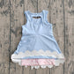 GSD3030Baby Girls Lavender Sleeveless Yoga Shorts Bows Knee Length Dresses Preorder