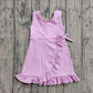 GSD3034Baby Girls Pink Sleeveless Yoga Shorts Ruffle Knee Length Dresses Preorder