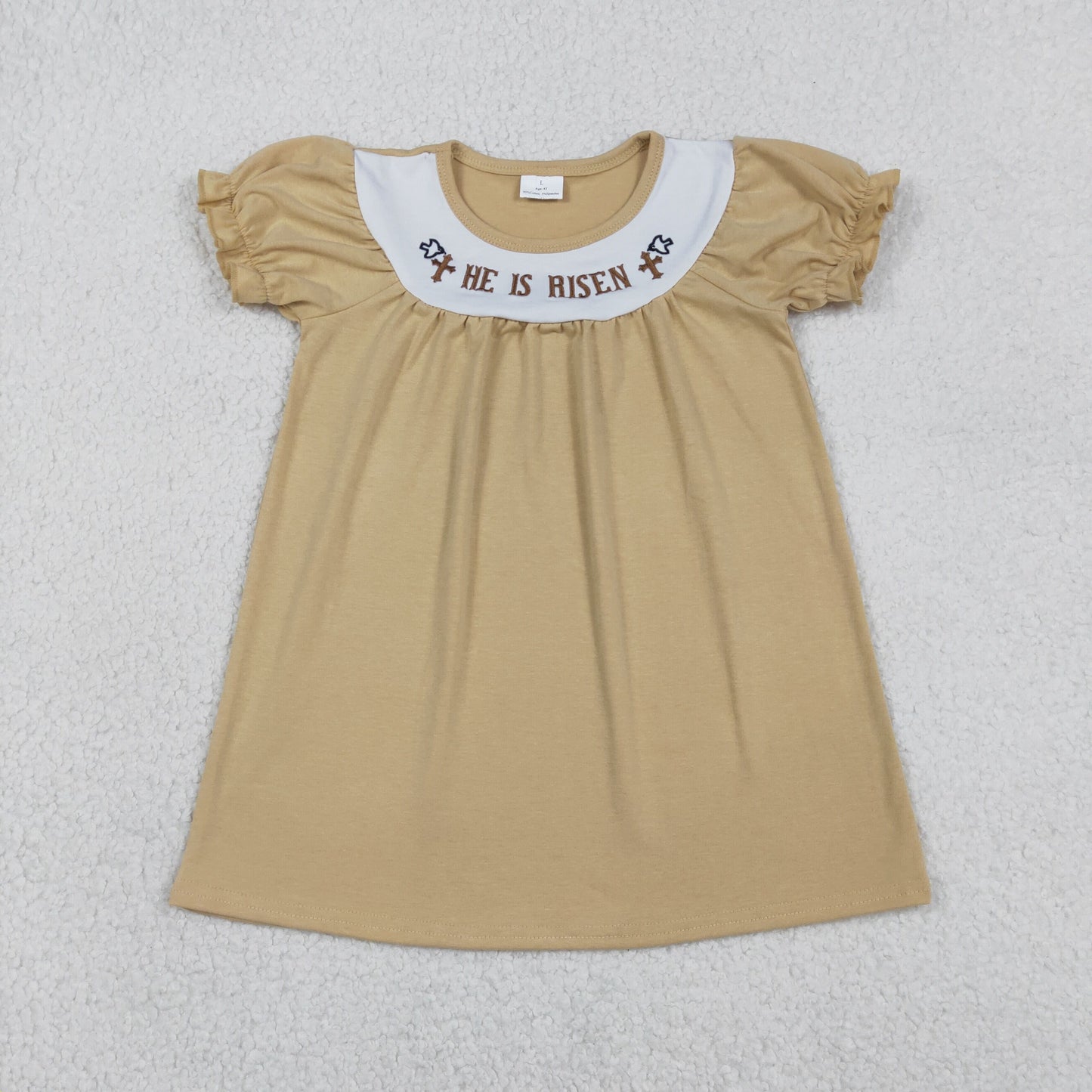 3.28 Sibling Baby Kids Short sleeves He is rise cross kids girls Easter dresses