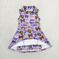 Baby Girls LSU Tiger Footballs Team Yoga Active Shorts Knee Length Dresses