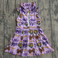 GSD3604Baby Girls LSU Tiger Footballs Team Yoga Active Shorts Knee Length Dresses Preorder