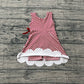 GSD3669Baby Girls Sleeveless Red Checked Yoga Active Shorts Knee Length Dresses Preorder
